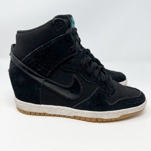 Nike Dunk Sky High Gum Wedge Sneaker Black Size 6.5